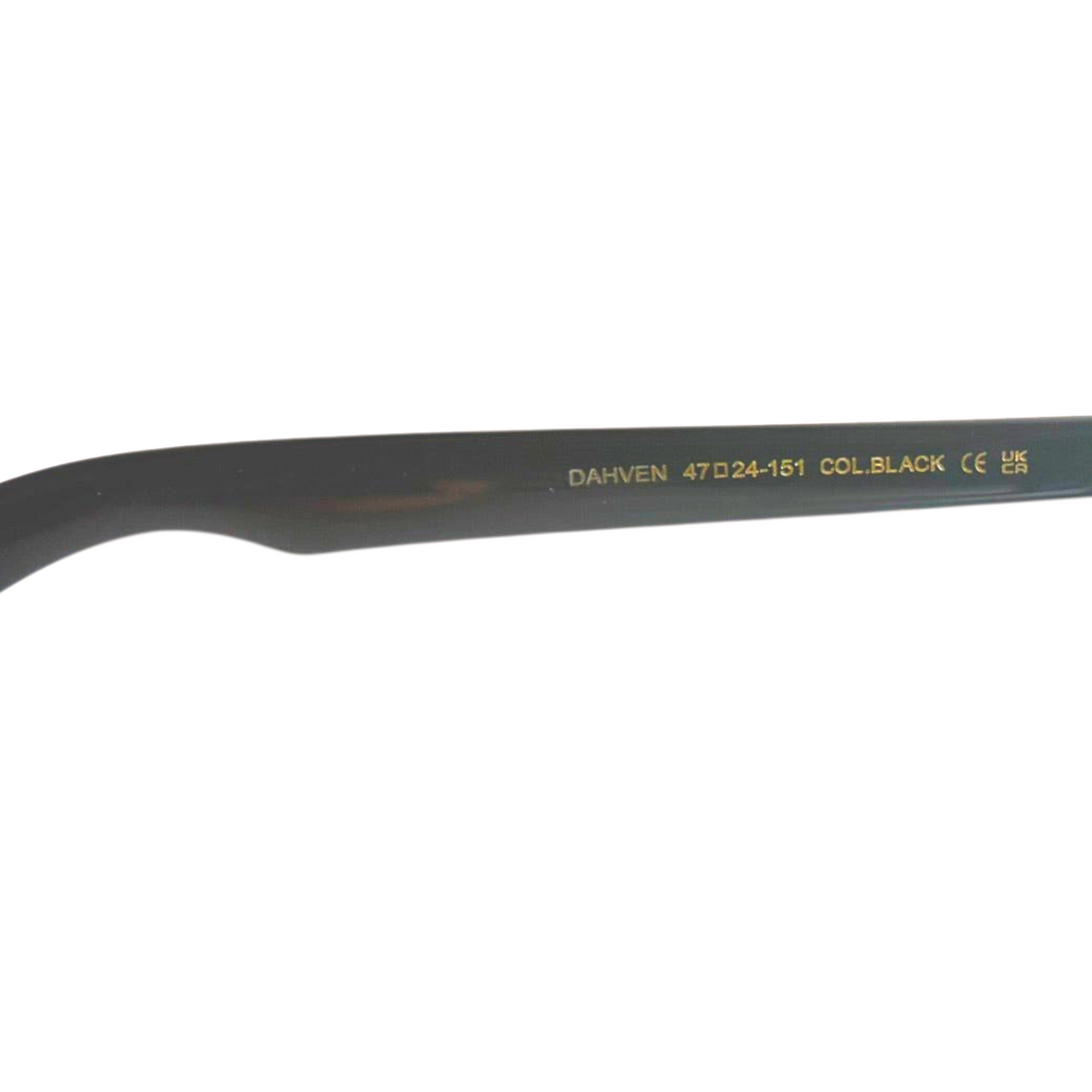 Okulary Moscot DAHVEN 47-24-151 COL.BLACK – oznaczenia modelu na zausznikach