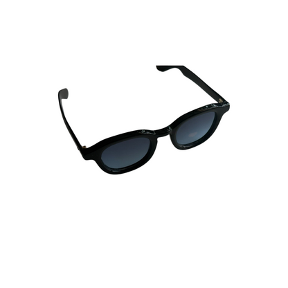 Okulary Moscot Original NYC czarny acetat ciemne szkła – widok z ukosa
