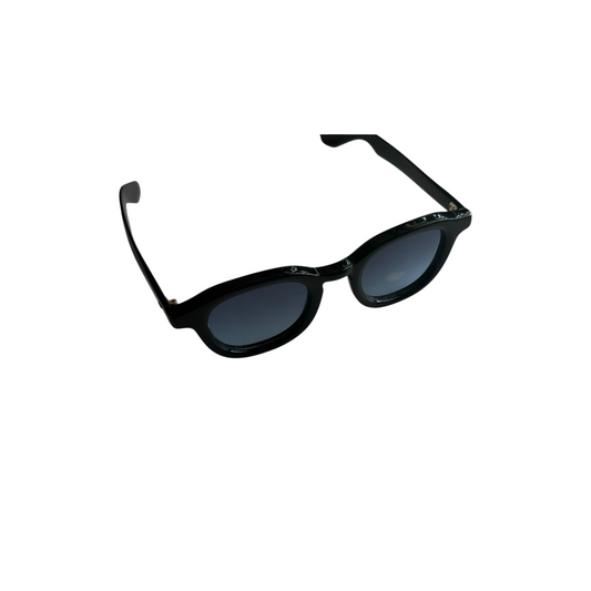 Okulary Moscot Original NYC czarny acetat ciemne szkła – widok z ukosa