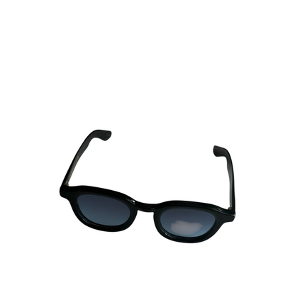 Okulary Moscot Original NYC czarny acetat ciemne szkła – widok z ukosa od dołu