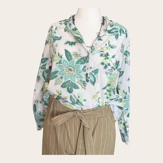 Blouse shirt 42 XL 100% cotton M&S Per Una