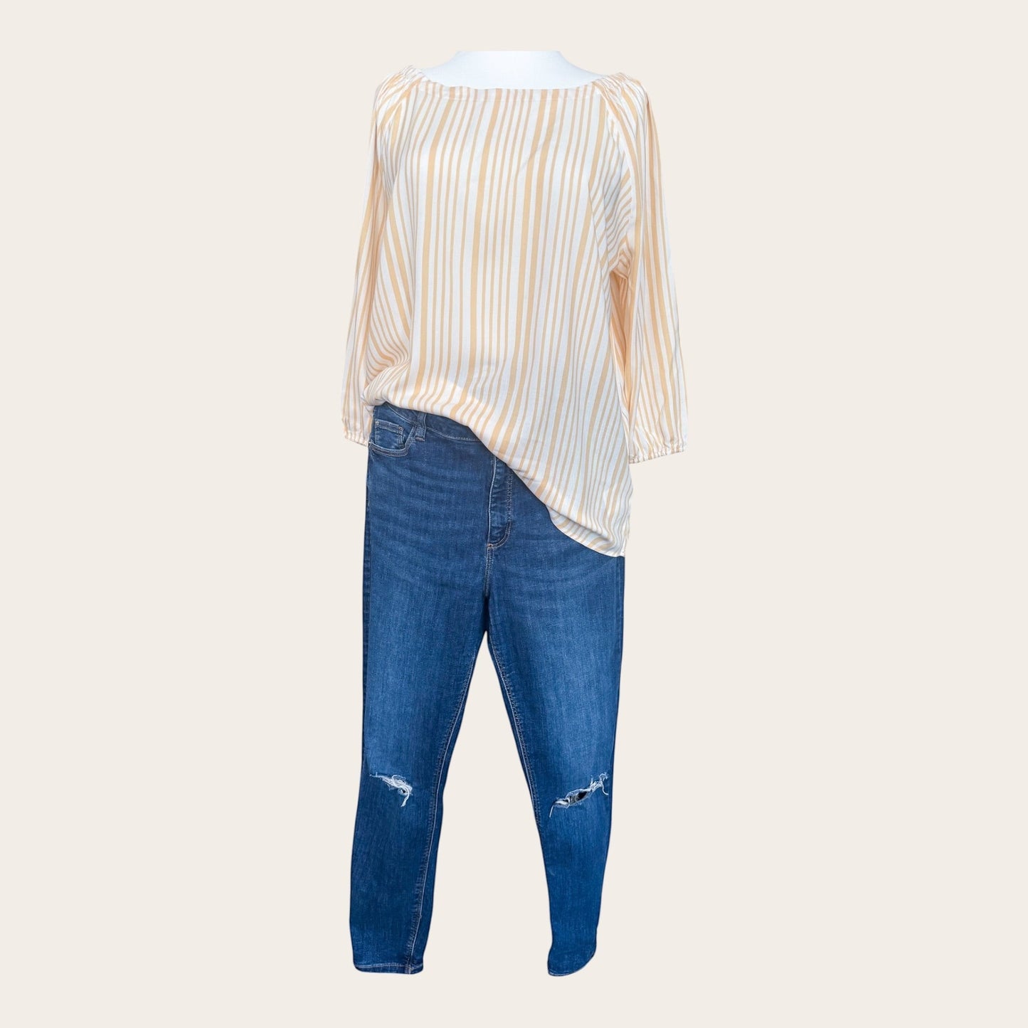 Bluzka Laura Torelli rozmiar L/XL 44 paski wiskoza
