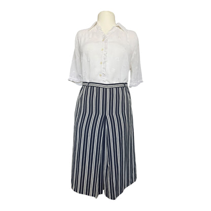 Biała bluzka koszulowa vintage Lizel XXL 44 46 haft falbanki romantyczna retro