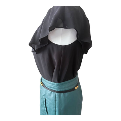 Czarna bluzka hiszpanka z falbaną & Other Stories 40 L (wypada 42 XL / oversize)