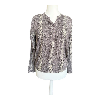 Elegancka bluzka w wężowy wzór Lipo Lipo XL / 42 z guziczkami – zwiewna, casual