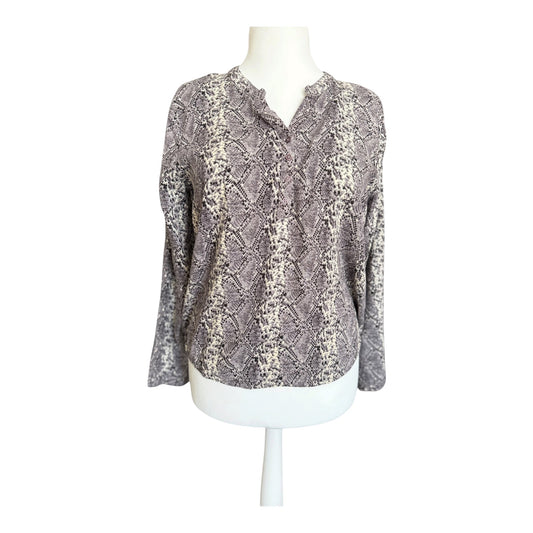 Elegancka bluzka w wężowy wzór Lipo Lipo XL / 42 z guziczkami – zwiewna, casual