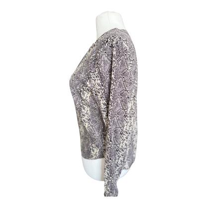Elegancka bluzka w wężowy wzór Lipo Lipo XL / 42 z guziczkami – zwiewna, casual
