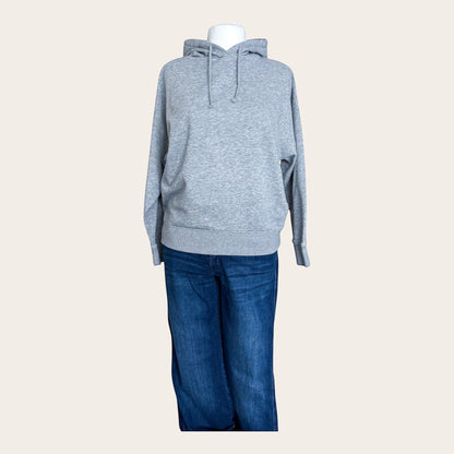 Szara bluza z kapturem TrickandChic F&F o kroju oversize z rękawami typu nietoperz wykonana z poliestru z recyklingu