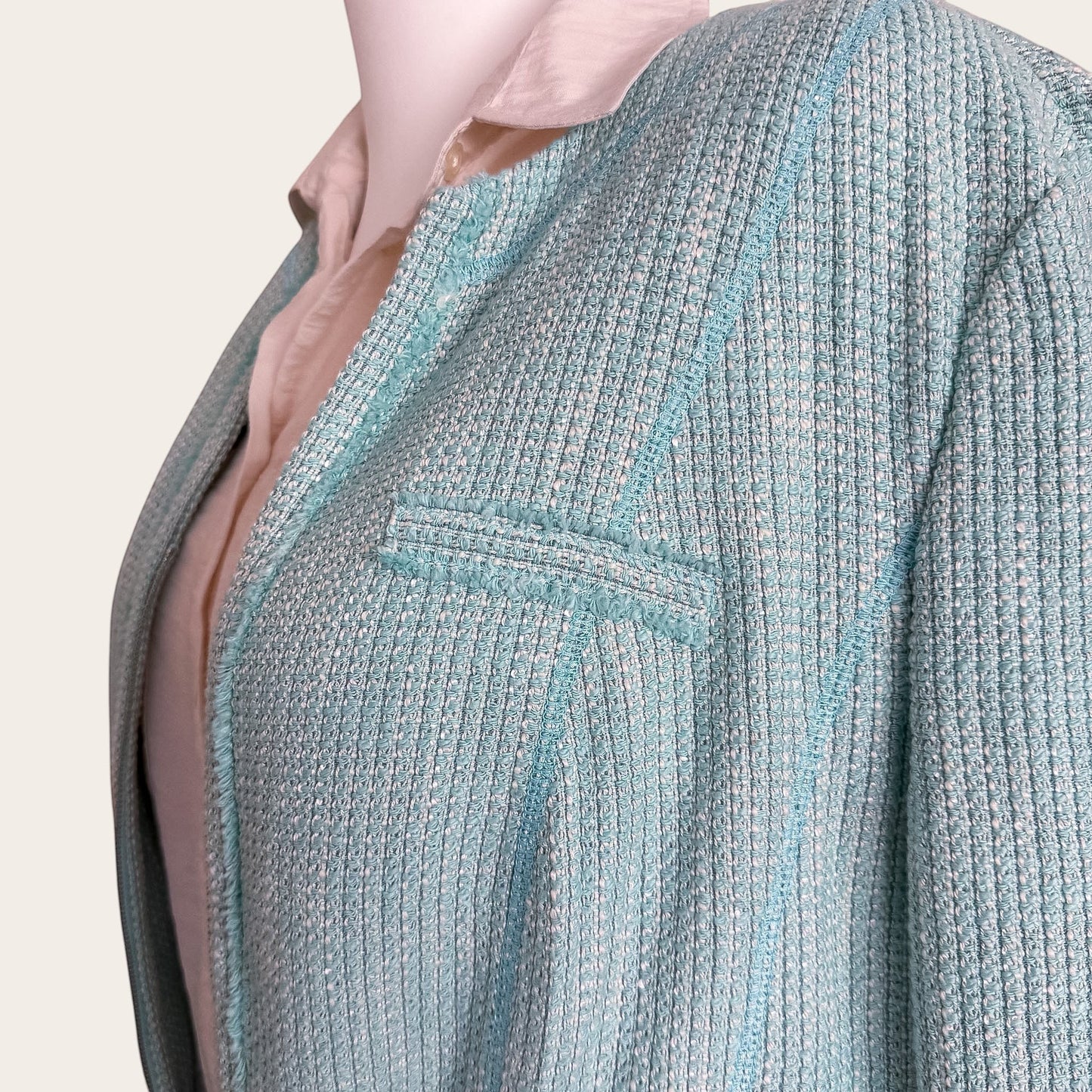 Elegancki żakiet TrickandChic marki Gerry Weber w kolorze seledynowym z fakturowanego materiału z kieszonką